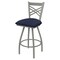 Holland Bar Stool Co 25" Swivel Counter Stool, Nickel Finish, Graph Anchor Seat X820 - alternate 1